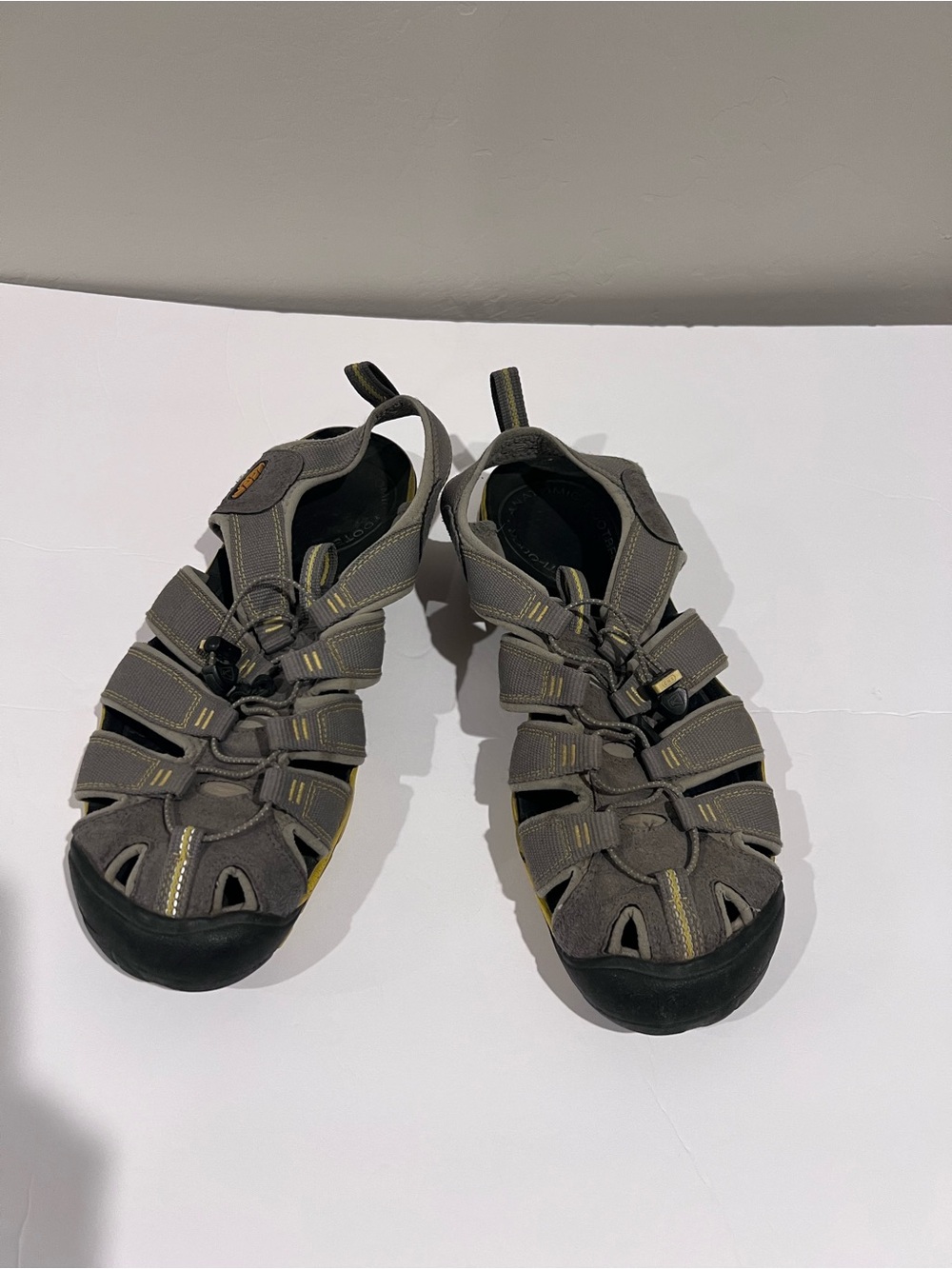 Keen Men's Gray and Yellow Closed-Toe Sport Sandals